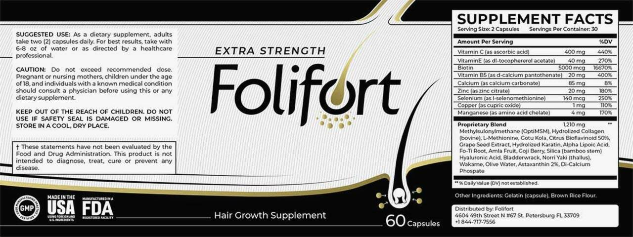 FoliFort Supplement Fact